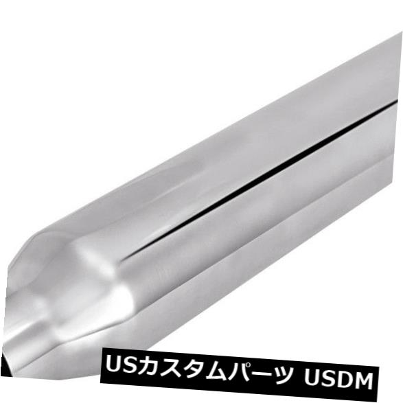 マフラーカッター ステンレススチールロールエッジエキゾーストチップパイプ2.25 "インレット-3.5"アウ..