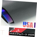 マフラーカッター ユニバーサルブルースチールエンドカーボンファイバーカーSUVエキゾーストチップパイプ63mmイン-101mmアウト Universal Blu...