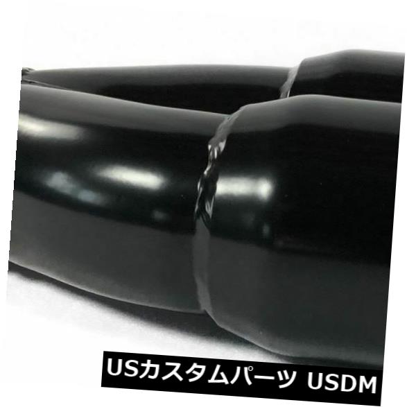 マフラーカッターエキゾーストチップ2.50quot;インレットデュアル3.00x9.50ロングラウンドダブルウォールハイテンプブラックExhaustTip2.50quot;InletDual3.00X9.50LongRoundDoubleWallHighTempBlack