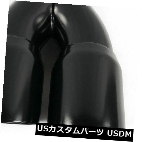 マフラーカッターエキゾーストチップ2.50quot;インレットデュアル3.00x9.50ロングラウンドダブルウォールハイテンプブラックExhaustTip2.50quot;InletDual3.00X9.50LongRoundDoubleWallHighTempBlack