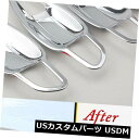 ドア部分カバー プジョー3008 GT 2017 2018用クロームABSサイドドアハンドルボウルカップカバートリム Chrome ABS Side Door Handle Bowl Cup Cover Trim For Peugeot 3008 GT 2017 2018