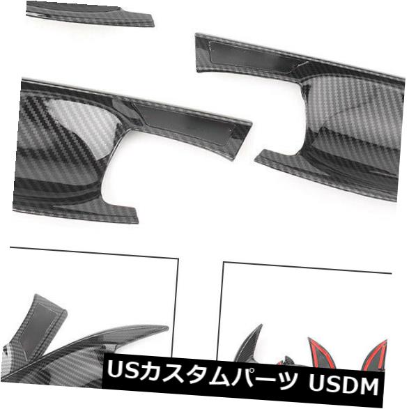 ドア部分カバー 三菱エクリプス用カーボンファイバーの外観とドアハンドルボウルカバー成形トリム Carbon Fiber Look ABD Door Handle Bowl Cover Molding Trim For Mitsubishi Eclipse