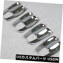 ドア部分カバー 車のドアハンドルボウルカバートリムトリムフィットスバルフォレスター2016 2017クローム Car Door handle Bowl Cover Trim Trims Fit Subaru Forester 2016 2017 Chrome(2)