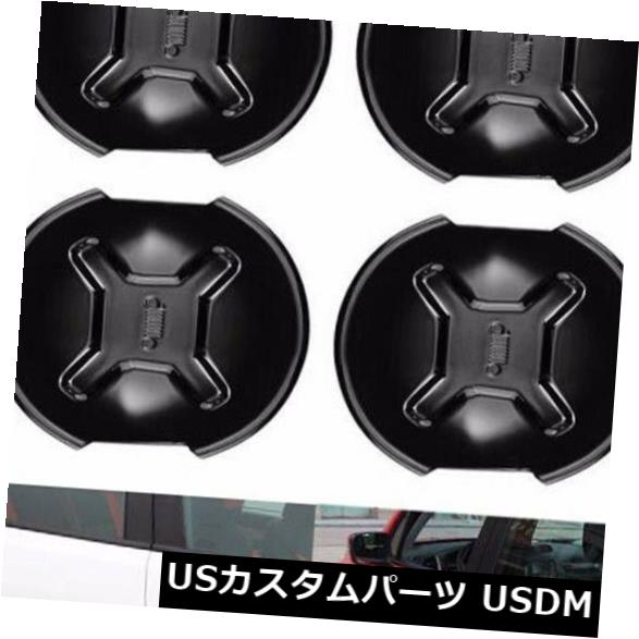 ドア部分カバー 4?ABSブラックカードアハンドルカバーボウルキャッチトリムジープレネゲード2015-2018 4×ABS Black Car Door Handle Cover Bowl Catch Trim For Jeep Renegade 2015-2018