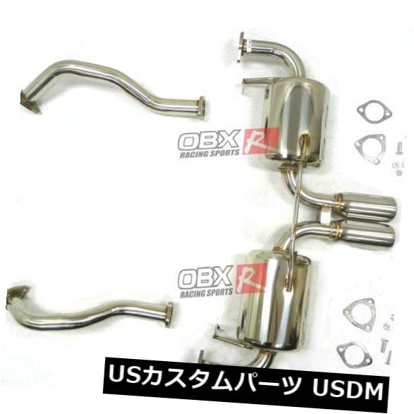 輸入マフラー OBXステンレスデュアルキャットバックエキゾースト（2006、2007、Porsche Cayman） OBX Stainless Steel Dual Catback Exhaust With Tips For 2006 2007 Porsche Cayman