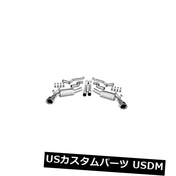 輸入マフラー 排気システム-Sタイプ-キャットバック-テールパイプで2-1 / 2-チップで4-1 / 2-ステイン Exhaust System - S-Type - Cat-Back - 2-1/2 in Tailpipe - 4-1/2 in Tips - Stainle