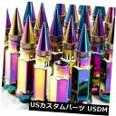 USナット AodHan XT92 12X1.5コールドスチールスパイクラグナット(20pc w /キーのネオクロームセット)92mm AodHan XT92 ...