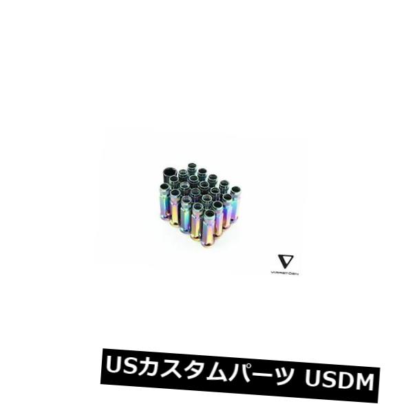 USナット 新しいVarrstoen VT75 12x1.5 Neo Chromeオープンエンドラグナット（20 PC / 1Key）セリカに適合 New Varrstoen VT75 12x1.5 Neo Chrome Open End Lug Nuts (20 PC/1Key) Fits Celica