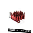 USナット 12mmX1.25 AodHan XT92レッドスパイクラグナット(20個入りキー付きセット) 12mmX1.25 AodHan XT92 Red ...