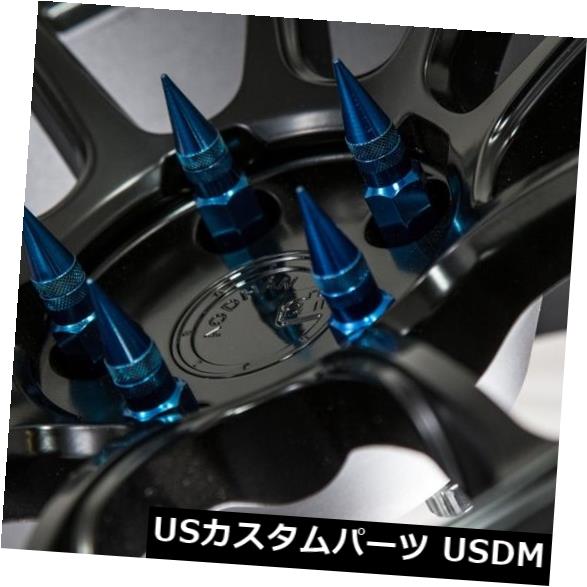 USナット 92mm AodHan XT92 12X1.5スチールブルースパイクラグナットトヨタスープラMr2セリカに適合 92mm AodHan XT92 12X1.5 Steel Blue Spiked Lug Nuts Fits Toyota Supra Mr2 Celica