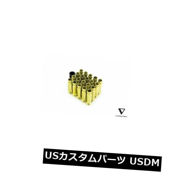 USナット Varrstoen VT75 12x1.5 Chrome Gold Open End Lug Nuts（20 PC / 1Key）Fits Celica Varrstoen VT75 12x1.5 Chrome Gold Open End Lug Nuts (20 PC/1Key) Fits Celica