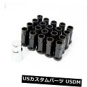 USナット Aodhan XT51 12x1.25mm拡張オープンラグナット(20PC w / Keyのブラックセット)51mm Aodhan XT51 12x...