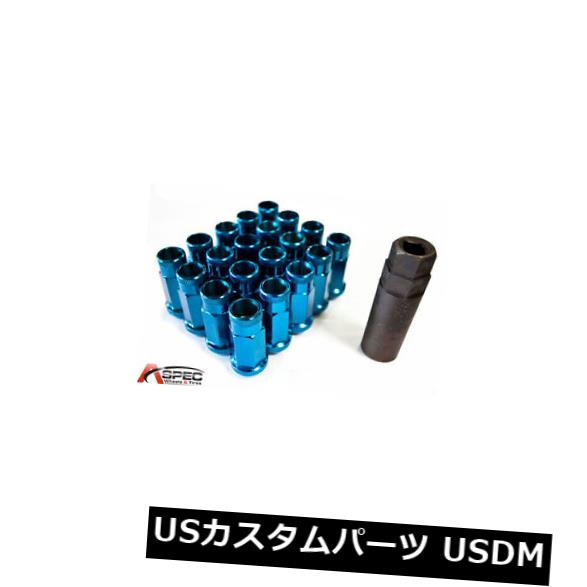 USナット VARRSTOEN VT48 12X1.5MM EXTENDED OPEN LUG NUTS（ブルーカラー）Fits Jetta integra VARRSTOEN VT48 12X1.5MM EXTENDED OPEN LUG NUTS (BLUE COLOR) Fits Jetta integra