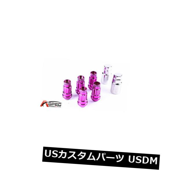 USナット 新しいVarrstoen VT48 12x1.25パープルラグロック（5 PC / 2キー）はEnkei Miro Esmに適合 New Varrstoen VT48 12x1.25 Purple Lug Locks (5 PC/2Keys) Fits Enkei Miro Esm