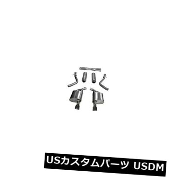 輸入マフラー Corsaパフォーマンス21003BLKスポーツキャットバックエキゾーストシステムは、17?19 300の充電器に適合 Corsa Performance 21003BLK Sport Cat-Back Exhaust System Fits 17-19 300 Charger