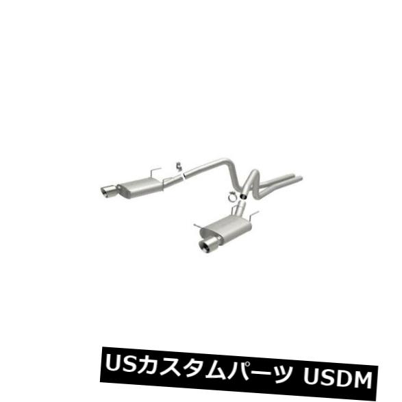 輸入マフラー Magnaflow 15153排気システム; 13-14フォードマスタング用ストリートシリーズSSキャットバック Magnaflow 15153 Exhaust System; Street Series SS Cat-Back for 13-14 Ford Mustang