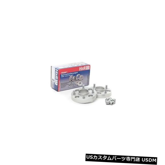 ワイドトレッドスペーサー H&R 25mm Silver Bolt On Wheel Spacers for 2015-2016 Subaru WRX Sti