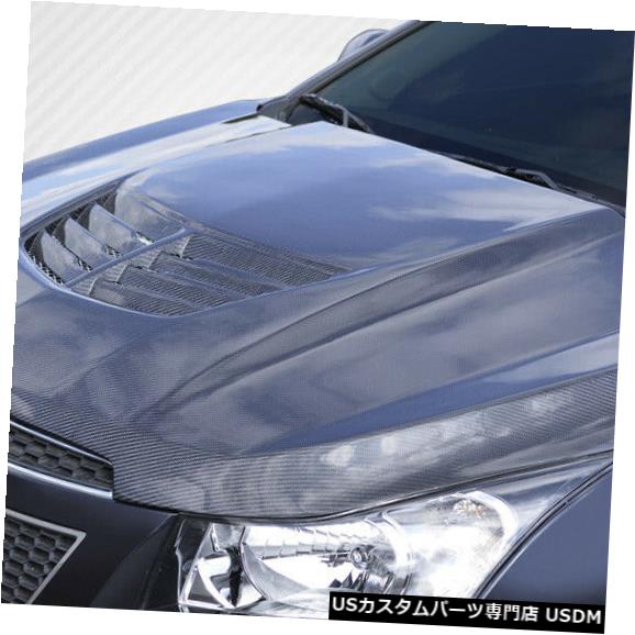 ボンネット 11-15シボレークルーズスティングレイZカーボンファイバークリエーションズボディキット-フ..