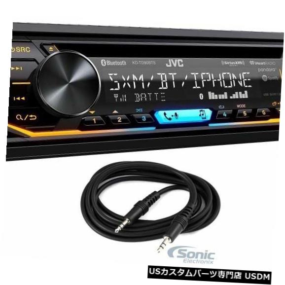In-Dash JVC KD-TD90BTS車CDプレーヤーBluetoothインダッシュレシーバーステレオ 3.5mm AUXケーブル JVC KD-TD90BTS Car CD Player Bluetooth In-Dash Receiver Stereo 3.5mm AUX Cable