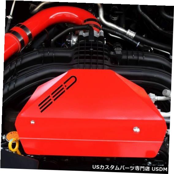 エンジンカバー スバルインプレッサ、SSDパフォーマンスエンジンカバー、グロスREDパウダーコートに適合 Fits 2018 Subaru Impreza, S...