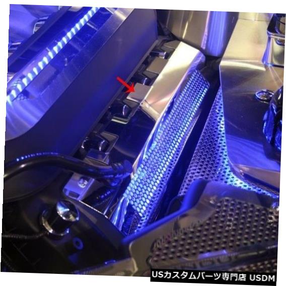 ラジエーターカバー 照明付きマスタングラジエーターカバー-2011-2012 Mustang Radiator Cover Perforated Illuminated - 2011-2012