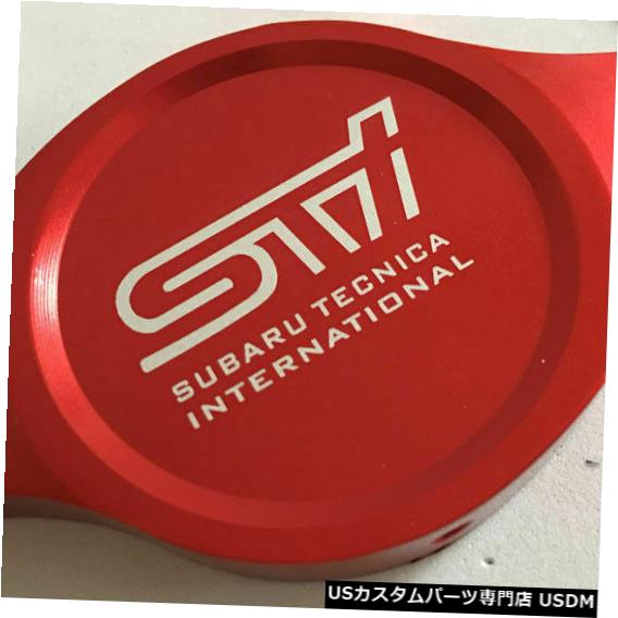 ラジエーターカバー JDM STI CNC高性能アルミニウムラジエーター保護キャップカバーレッドSUBARU JDM STI CNC High Performance Aluminum Radiator Protection Cap Cover Red SUBURA