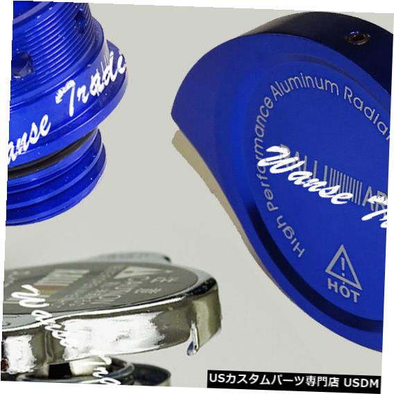 饸С MITSUBISHI Ralliart EVO X 10ѥ륭å+饸å+ݸС֥롼 Oil Cap + Radiator Cap + Protection Cover Blue For MITSUBISHI Ralliart EVO X 10