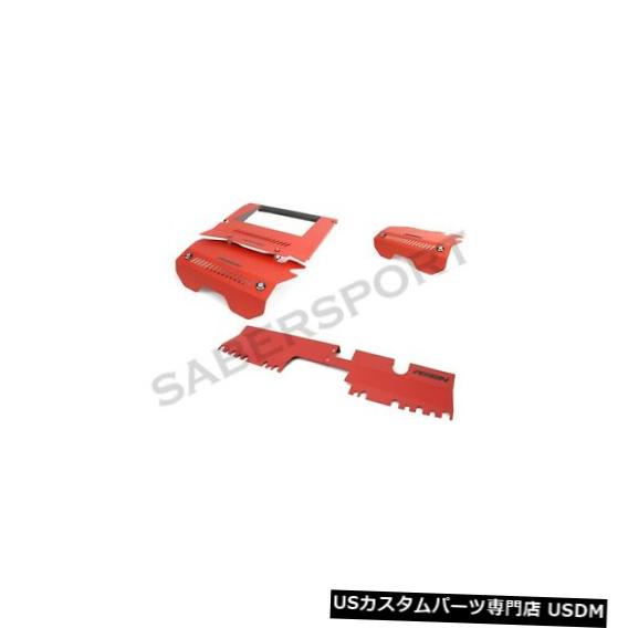 ラジエーターカバー Perrin Red Pulley Cover, Radiator & Intercooler Shroud for 2015-2019 Subaru WRX