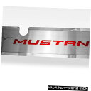 ラジエーターカバー 2015-2017 Mustang GT用の明るいソリッドレッドMUSTANGポニーインレイ付きラジエーターカバー Radiator Cov...