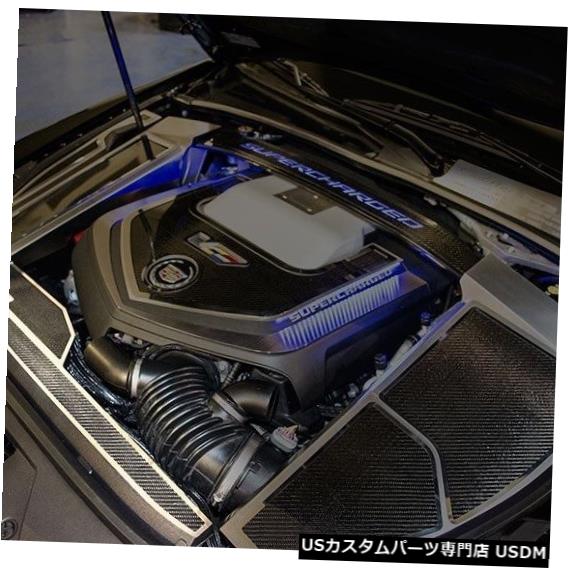 ラジエーターカバー 2006-2015キャデラックCTS-Vカーボンファイバーラジエーターカバー、ブラッシュドステンレストリム付き 2006-2015 Cadillac CTS-V Carbon Fiber Radiator Cover With Brushed Stainless Trim