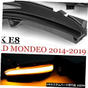 Turn Signal Lamp フォードモンデオ2014-2019用LED煙ダイナミックサイドミラーターンシグナルライトアンバー LED Smoke Dyna...