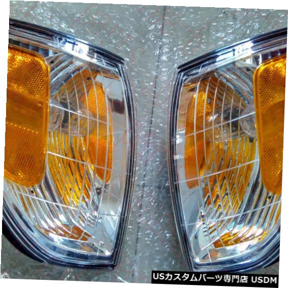 Turn Signal Lamp 2xレクサスLX470 98-07クリアホワイトフロントバンパーターンシグナルコーナーランプ..