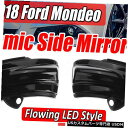 Turn Signal Lamp フォードモンデオフュージョン13-18用のダイナミックLEDターンシグナルライトインジケータミラーランプ Dynamic LE...