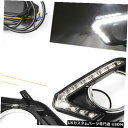 Turn Signal Lamp 日産ローグX-Trail 2014-2016用LED DRLデイタイムランニングターンシグナルヘッドランプ LED DRL D...