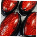 Turn Signal Lamp ペアユニバーサルターンシグナル警告灯2個(楕円形マーカーランプ#red#un52) 2x Pair Universal Tur...