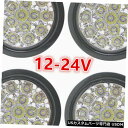 Turn Signal Lamp 4個16LEDラウンドホワイトターンシグナルインジケータライトトラックトレーラーRVランプ12V 24V 4pcs 16LED...