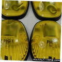 Turn Signal Lamp 2組のユニバーサルターンシグナル警告灯シェルマーカーランプ#yellow#un51 2x Pair Universal Tur...