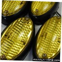 Turn Signal Lamp ペアユニバーサルターンシグナル警告灯2個、楕円形マーカーランプ#yellow#un52 2x Pair Universal T...