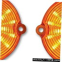 Turn Signal Lamp 63 64 65 66 67シボレーコルベットアンバーバンパーLEDパークライトターンシグナルレンズペア 63 64 65 6...