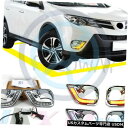 Turn Signal Lamp トヨタRAV4 13-15のためのLED DRLの昼間の連続したライトフォグランプw /ターン信号k LED DRL Dayt...