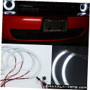 Turn Signal Lamp 08-14ダッジチャレンジャーヘッドライト改造用白色LEDエンジェルアイハローリングキット White LED Angel E...