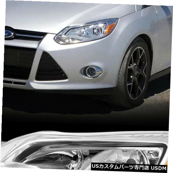 ヘッドライト 2012-2014フォードフォーカスに適合[LHドライバーサイド]クローム交換ヘッドライトヘッドランプ Fits 2012-2014 Ford Focus [LH Driver Side] Chrome Replacement Headlight Headlamp