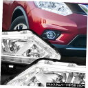 wbhCg Fits 2014-2016 Nissan Rogue&lt;LED BAR DRL&gt;Chrome/Clear Corner Projector Headlight