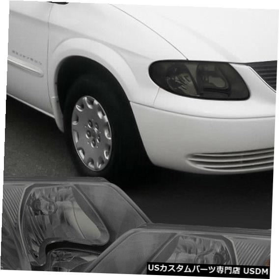 ヘッドライト Fits 2001-2007 Town&amp;Country/Grand Caravan[Chrome/Smoke]Crystal Corner Headlight