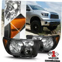 ヘッドライト 07-13タンドラ08-17セコイア用ブラックヘッドライトランプアンバーターンシグナルリフレクター Black Headlight Lamp Amber Turn Signal Reflector for 07-13 Tundra/08-17 Sequoia