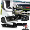 ヘッドライト 99-07 GMCシエラ/ユーコンクラシック用ブラック/スモークヘッドライトクリアシグナルLED DRL Black/Smoked Headlight Clear Signal LED DRL for 99-07 GMC Sierra/Yukon Classic(2)