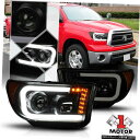 ヘッドライト ブラック/スモーク* LED BAR * 07-13ツンドラ/セコイア用プロジェクターヘッドライトアンバーシグナル Black/Smoke *LE...