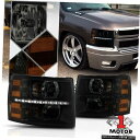 ヘッドライト ブラック/スモーク* LE DストリップDRL *ヘッドライトライトランプアンバー信号07-14シルバラード用 Black/Smoke*LED S...