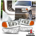 ヘッドライト 01-07 GMCシエラ/ユーコンデナリ用クロム製ハウジングヘッドライトアンバーシグナルLED DRL Chrome Housing Headli...