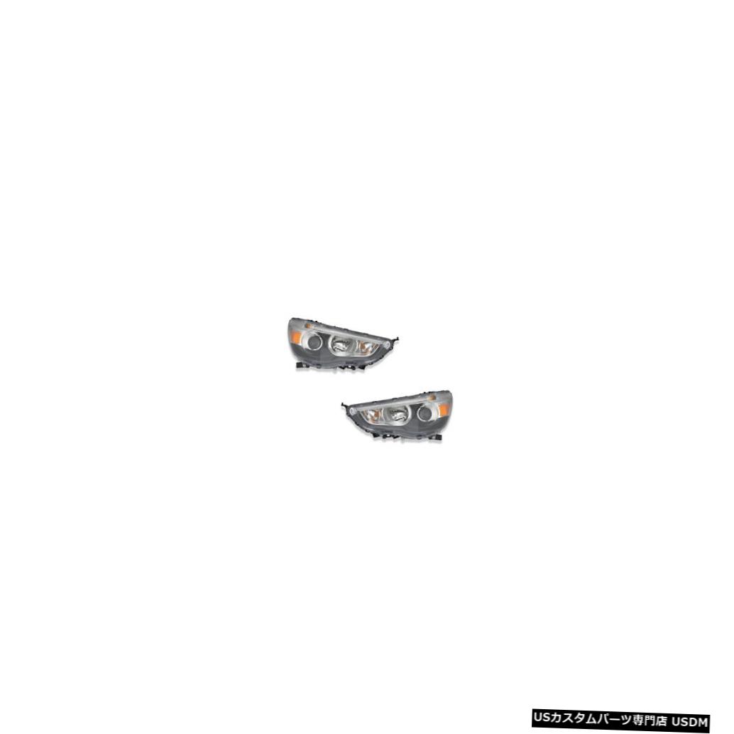 ヘッドライト 11-19 Mitsubishi Outlander Sport Halogen Headlight Driver & Passenger Pair Set